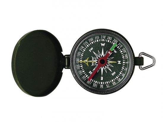 Herbertz Taschenkompass Olivefarben 44mm Durchmesser Kompass 701200