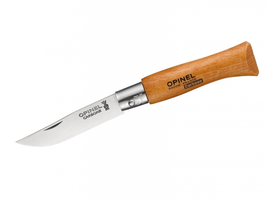 Opinel-Messer Gr. 4 Kohlenstoffstahl 5cm Klinge Hartholzgriff Minimesser Taschenmesser