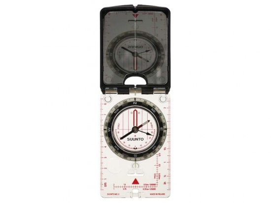 Kompass SUUNTO Spiegelkompass MC-2NH transparente Bodenplatte Peilloch Tragekordel