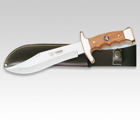 Cudeman 203-L Bowiemesser 18cm Outdoormesser rostfrei mit Lederscheide