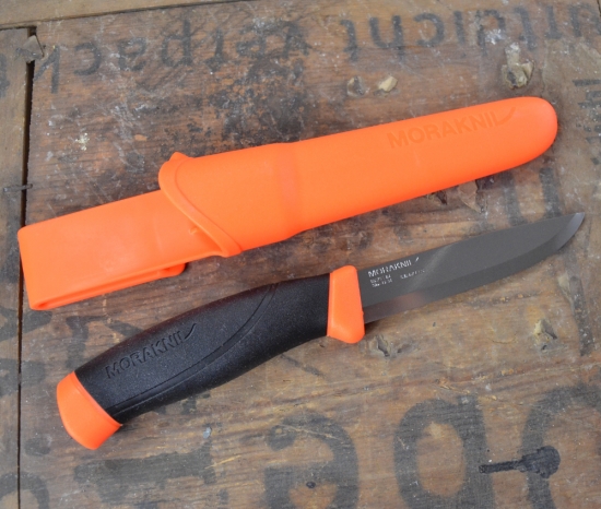 Companion Mora Jagdmesser Outdoormesser 10.5cm Klinge neon-Orange Köcherscheide